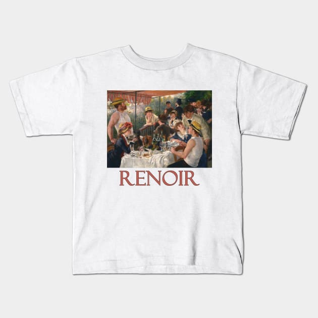 Luncheon of the Boating Party by Pierre-Auguste Renoir Kids T-Shirt by Naves